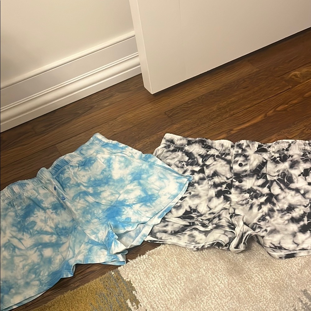 Tie-Dye Shorts Set - Blue and Black